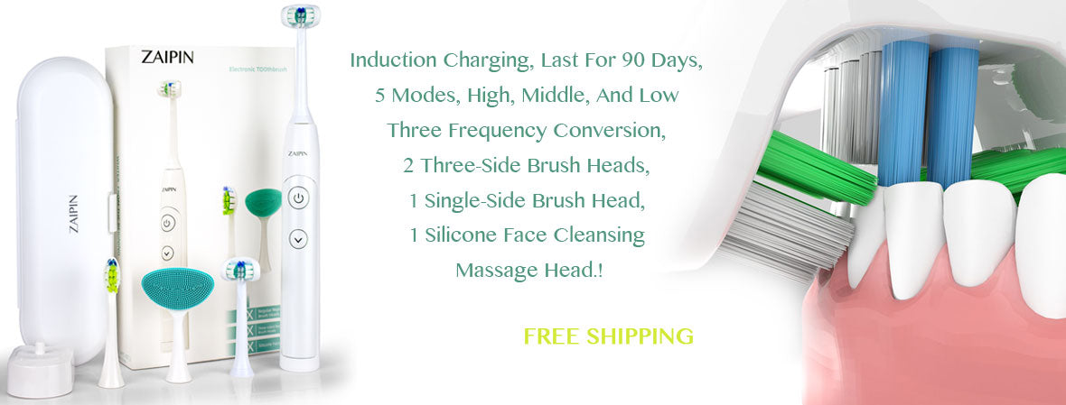 Zaipin Electric Toothbrush Philips Toothbrush Head Three Brush Head Design